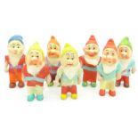 Seven dwarfs from Snow White and the Seven Dwarfs, one a/f,