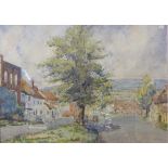 * Boothman, two town landscapes, watercolour,