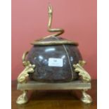 A French style marble and gilt metal centrepiece,