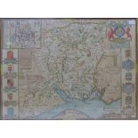 A 17th Century Jodocus Hondius map of Hantshire,