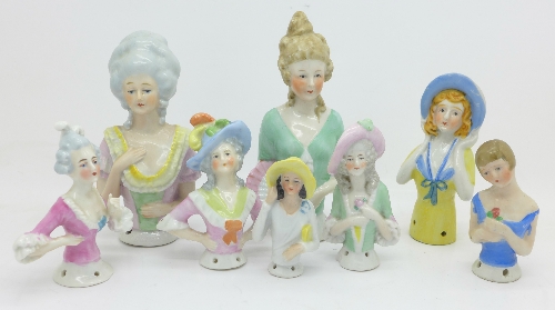 A collection of eight half dolls, - Image 2 of 4