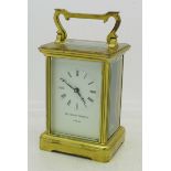 A Matthew Norman brass carriage clock