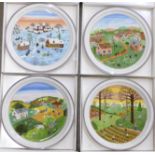 A set of four Naif Four Seasons plates, Villeroy & Boch,