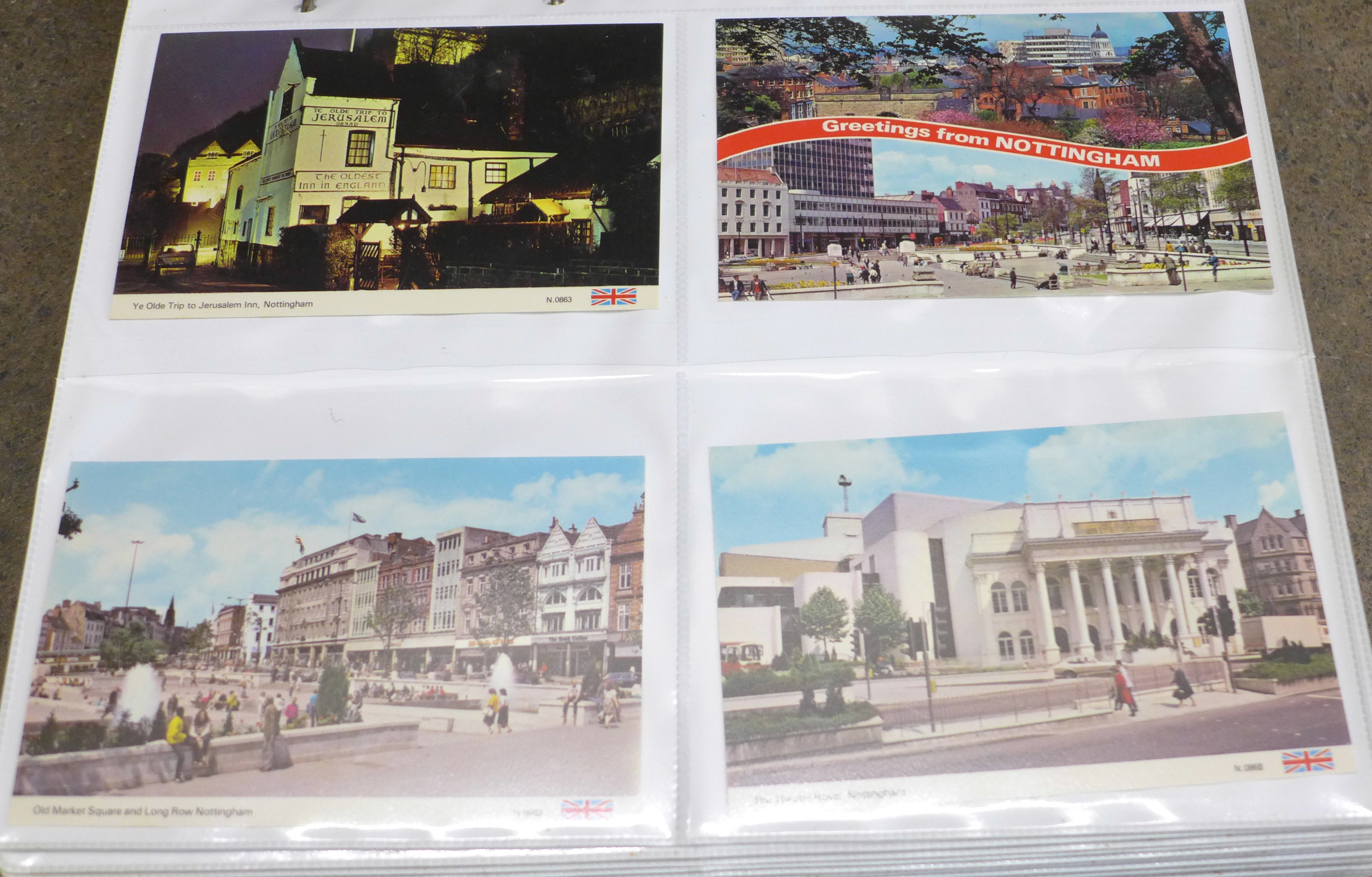 A collection of approximately 240 Nottingham postcards