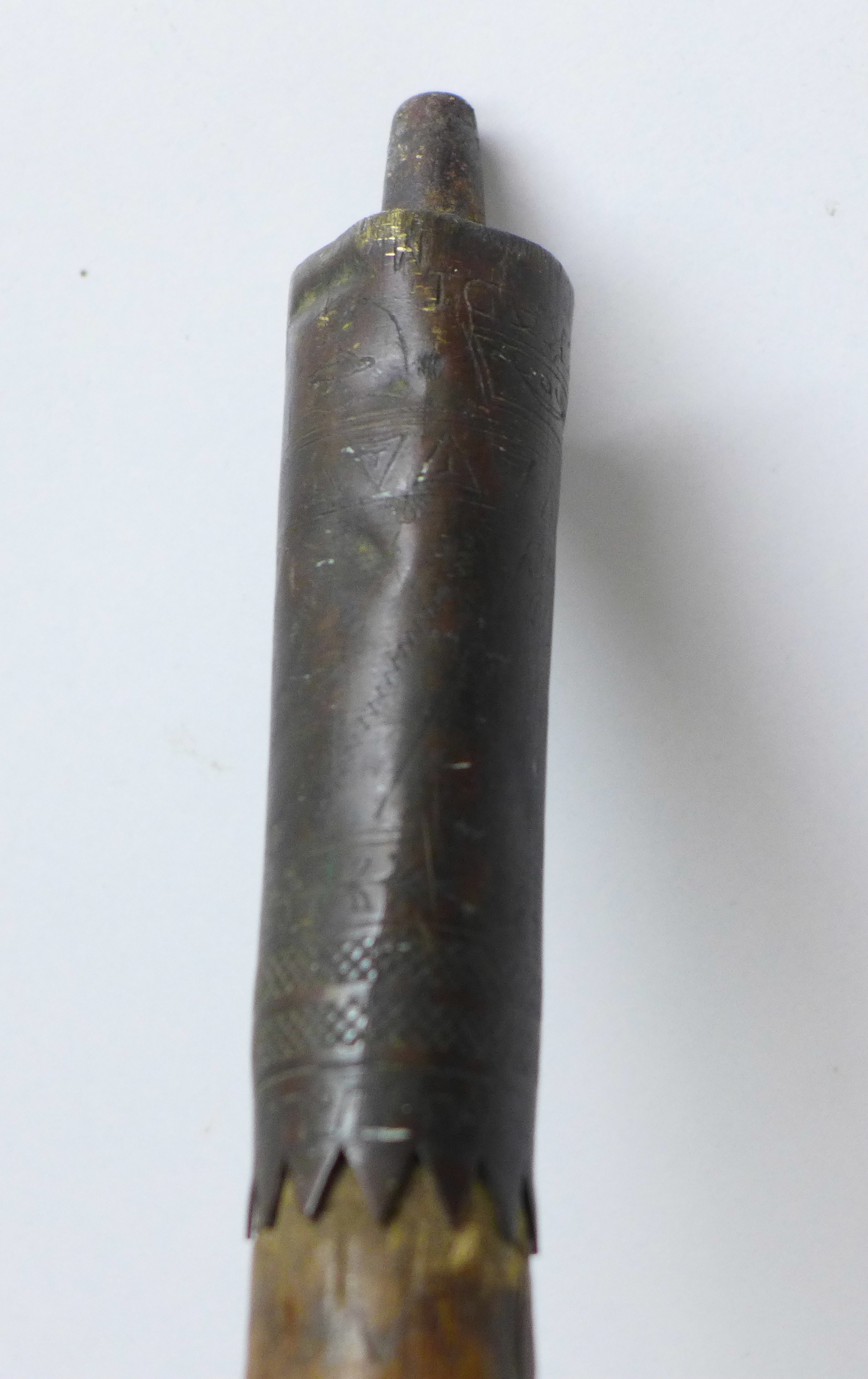 A 19th Century hawthorn walking cane with hidden spear - Image 5 of 10