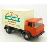A plastic Anchor Butter advertising toy truck,