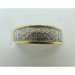 A 9ct gold and diamond ring, 2.