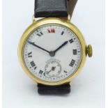 A lady's 9ct gold cased Longines wristwatch,