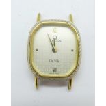 A lady's gold plated Omega DeVille wristwatch head