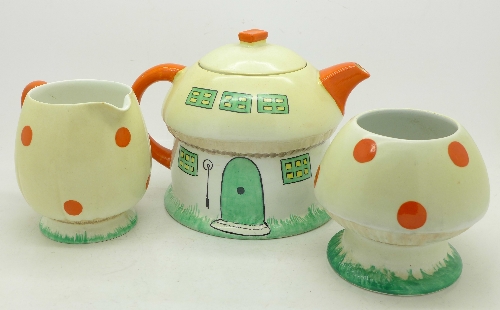 A Shelley Mabel Lucy Attwell three piece tea service, Rd. - Image 2 of 12