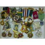 A collection of gilt metal and other RAOB medals and medallions including Japan,
