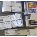 Two albums of First Day Covers and a quantity of ephemera, tea cards, etc.