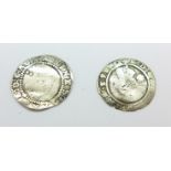 Two Elizabeth I silver hammered coins