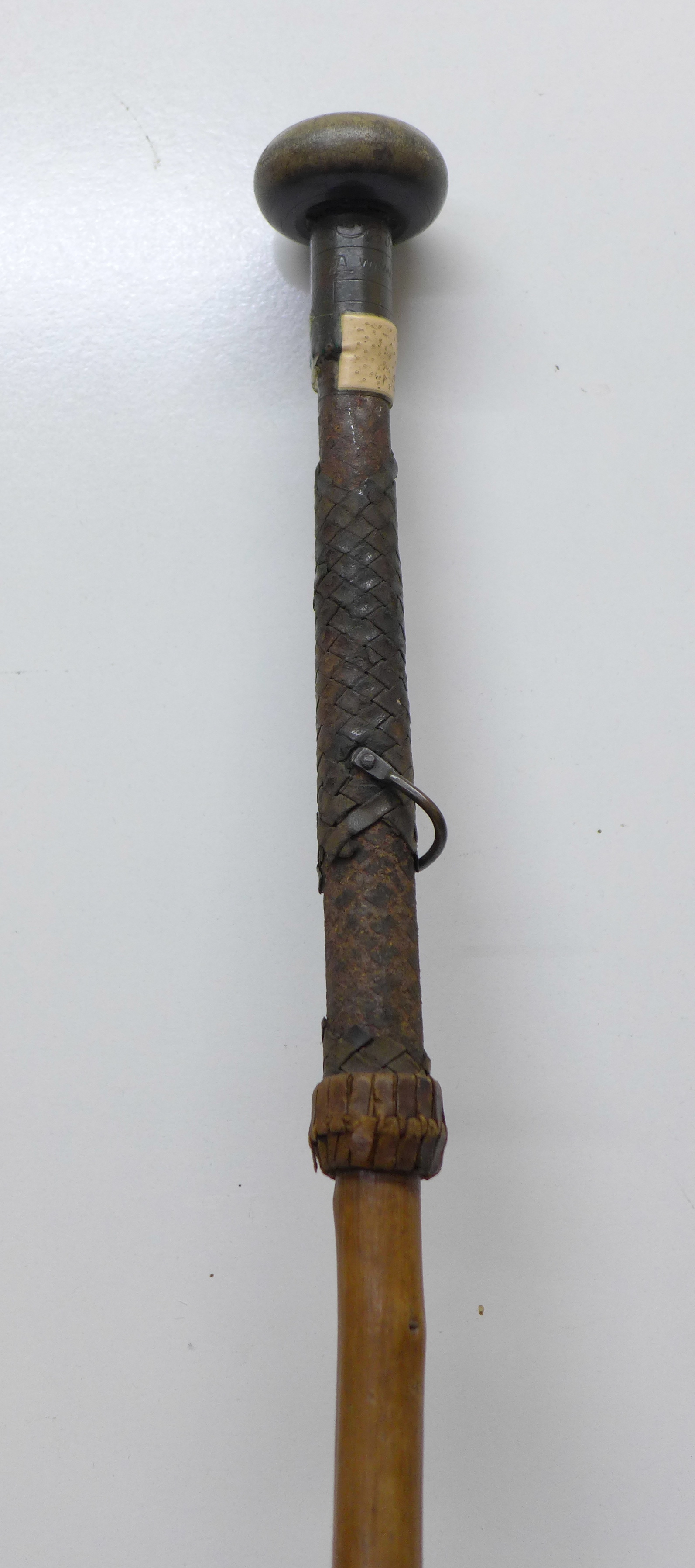 A 19th Century hawthorn walking cane with hidden spear - Image 9 of 10