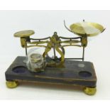 A set of balance scales,