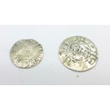 Two Edward I hammered silver coins,