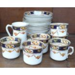 An Edwardian part tea set,