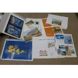 A collection of printers proof prints and two calendars, advertising prints including Cadbury's,