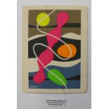 Ashley Havinden (1903-1973), Abstract in Day-Glow Colours, silk screen print,