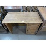 An oak kneehole desk