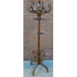 A Michael Thonet beech bentwood coat stand