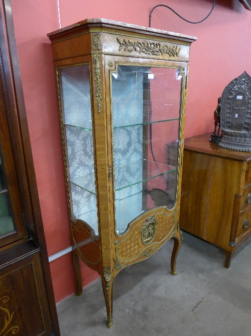 A French Louis XV style kingwood, ormolu mounted and marble topped vitrine by Paul Sormani, - Image 2 of 5