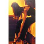 A signed Carrie Graber limited edition print on canvas, The Edge of Night, 51/175, 77 x 47cms,