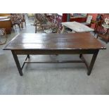 An 18th Century style beech and sycamore refectory table