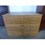 An oak plan chest