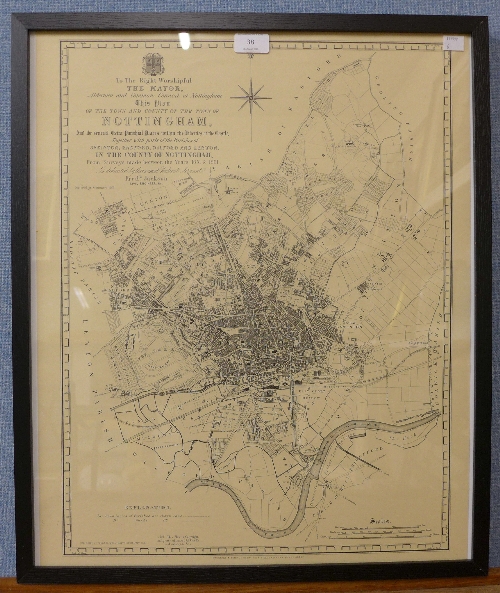 A map of The Town & County of Nottingham, From Surveys made between 1851 & 1861,