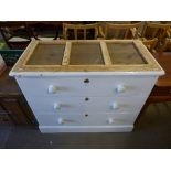 A Victorian painted pine chest of drawers