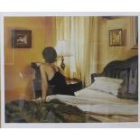 A signed Carrie Graber limited edition print on canvas, interior scene, 5/100, 67 x 80cms,