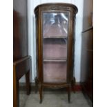 A 19th Century French mahogany and gilt metal mounted vitrine,