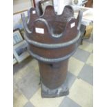 A Victorian salt glazed chimney pot