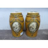 A pair of toll ware jars