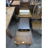 Three oak occasional tables,