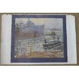 A chromolithograph print, Players Navy Cut Cigarettes and Tobacco, King's Stairs,