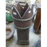 A Victorian salt glazed chimney pot