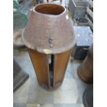 A Victorian salt glazed chimney pot