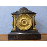A 19th Century Ansonia Belge noir mantel clock