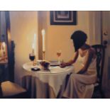 A signed Carrie Graber limited edition print on canvas, Candlelight, 57 x 71cms , framed,