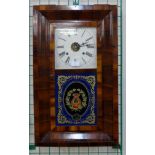 An American mahogany wall clock