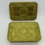 Two 1914 Christmas tins