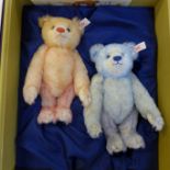 Two Steiff Teddy bears with certificates, boxed, Hello 2000,