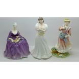 Three Royal Doulton figures, Country Love,