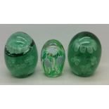 Three glass dumps including two Victorian