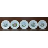 Five Wedgwood Castle collectors plates,