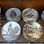 Four sets of collectors plates, Wedgwood The Water's Edge, (12), Wedgwood RSPB, (10), Birds of Prey,