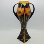 A Moorcroft Black Ryden pattern vase,