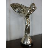 A large chrome Spirit of Ecstasy figure,